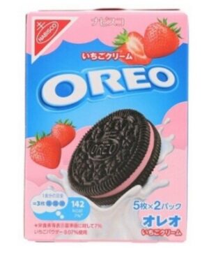 Oreo Strawberry Sandwich Cookies Japan Import 3.42oz 6ct